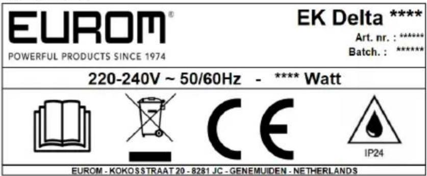 Eurom EK Delta 15000 - Identificare - 1