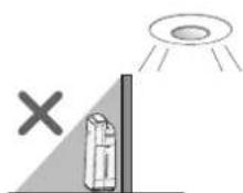 SHARP UA-KIN42E - Erfassungsbereich des Lichtsensors - 2