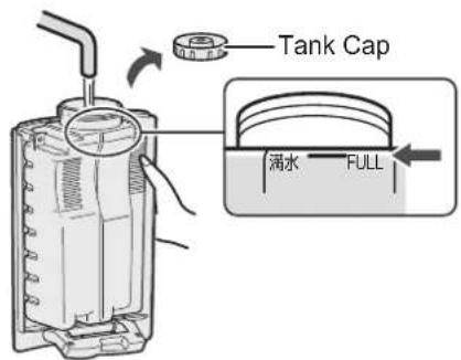 SHARP UA-KIN42E - REFILLING THE WATER TANK - 2