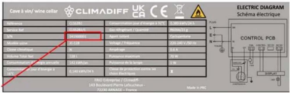CLIMADIFF CLS52B1 - TARGHETTA INFORMATIVA - 1