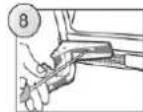 HOOVER HOM4SE68EWPK - FISSAGGIO DELL'ASSE DEL MOBILE ALLO SPORTELLO DELL'ELETTRODOMESTICO - 8