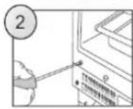 HOOVER HOM4SE68EWPK - DE PLANK VAN HET MEUBEL OP DE DEUR VAN HET APPARAAT VASTMAKEN - 3