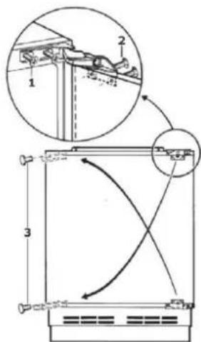 HOOVER HOMLSE68EWKP - Reversing the door of your appliance - 1