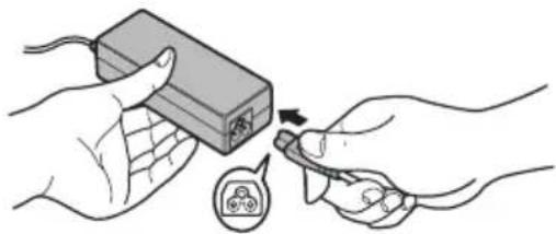 TOSHIBA WT310 - Branchez le cordon d'alimentation sur l'adaptateur. - 2