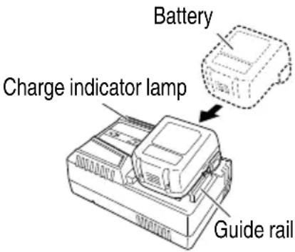 METABO C 3610DRA - Insert the battery to the battery charger. - 1