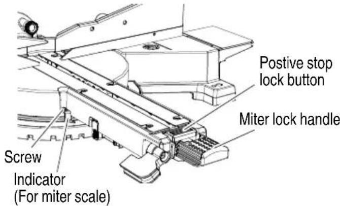 METABO C 3610DRA - Miter angle adjustment - 1