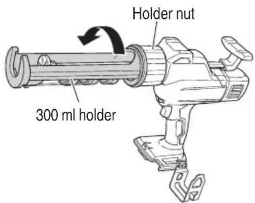METABO AC 18DA - Exchanging the holder - 1
