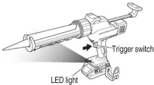 METABO AC 18DA - How to use the LED light - 1