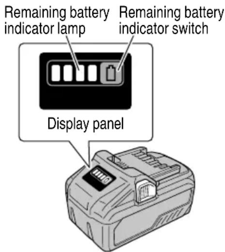 METABO DH 3640DA - About remaining battery indicator - 1