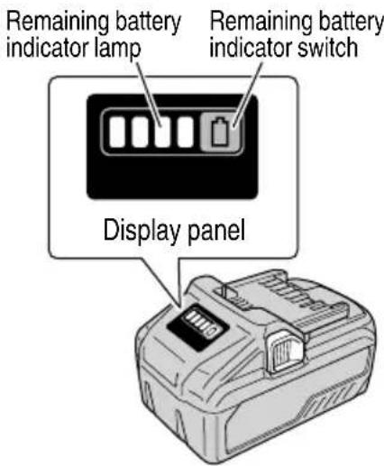 METABO WR36DA - Remaining battery indicator - 1