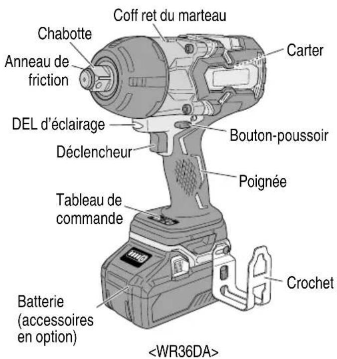 METABO WR36DB - Clé à choc sans fi l - 1