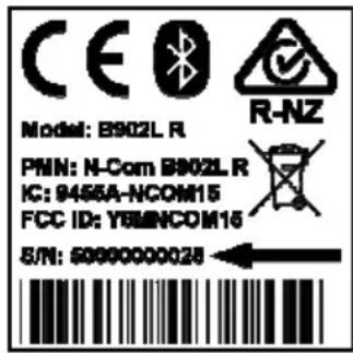 Nolan B902L - Product identification - 1