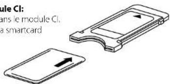 MEGASAT Royal Line II 24 - Insérer la smartcard dans le module Cl: - 1