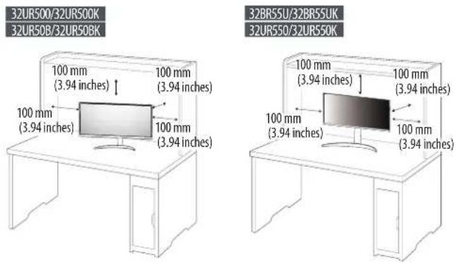 LG 32UR500 - Installing on a Table - 1