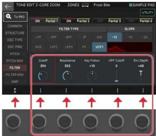 ROLAND FANTOM 8 EX - Modification d'un tone - 1