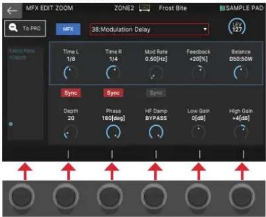 ROLAND FANTOM 8 EX - Modification de l'effet du tone (MFX) - 3