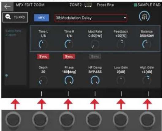 ROLAND FANTOM 6 EX - Modification de l'effet du tone (MFX) - 3