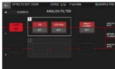 ROLAND FANTOM 6 EX - Utilisation du filtre analogique - 1