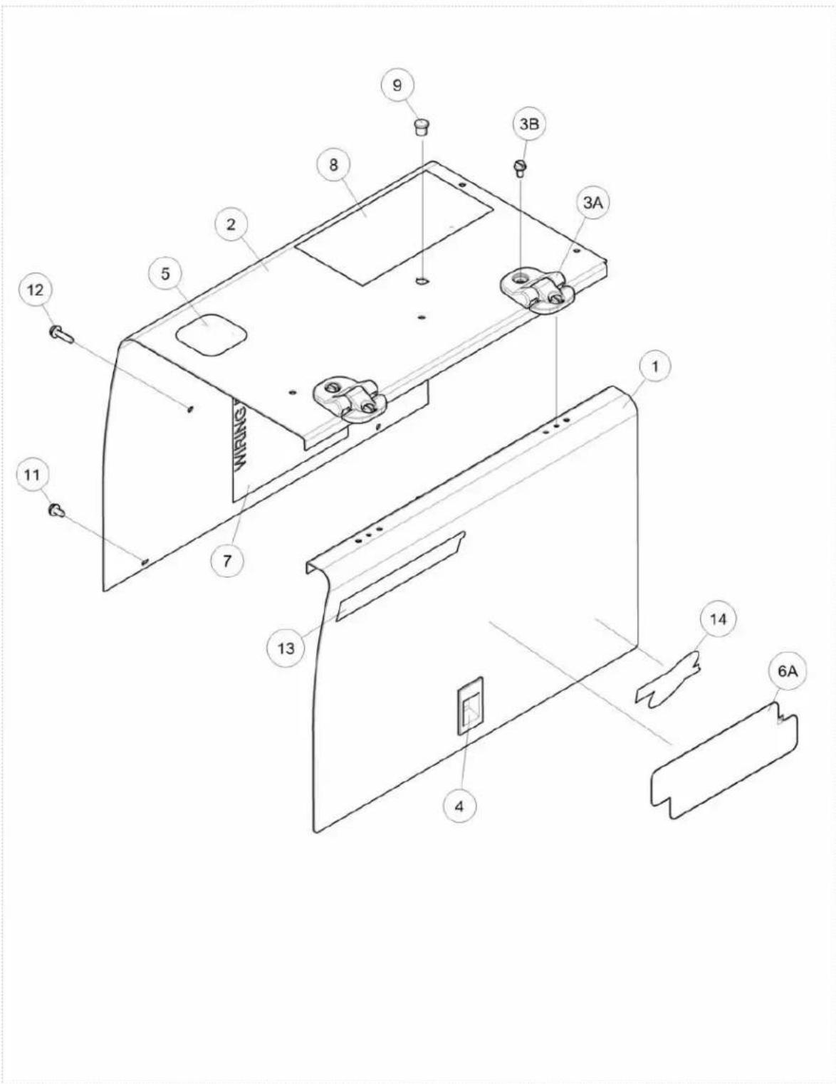 LINCOLN ELECTRIC POWER MIG 140/180 - Wraparound & Door Assembly - 1