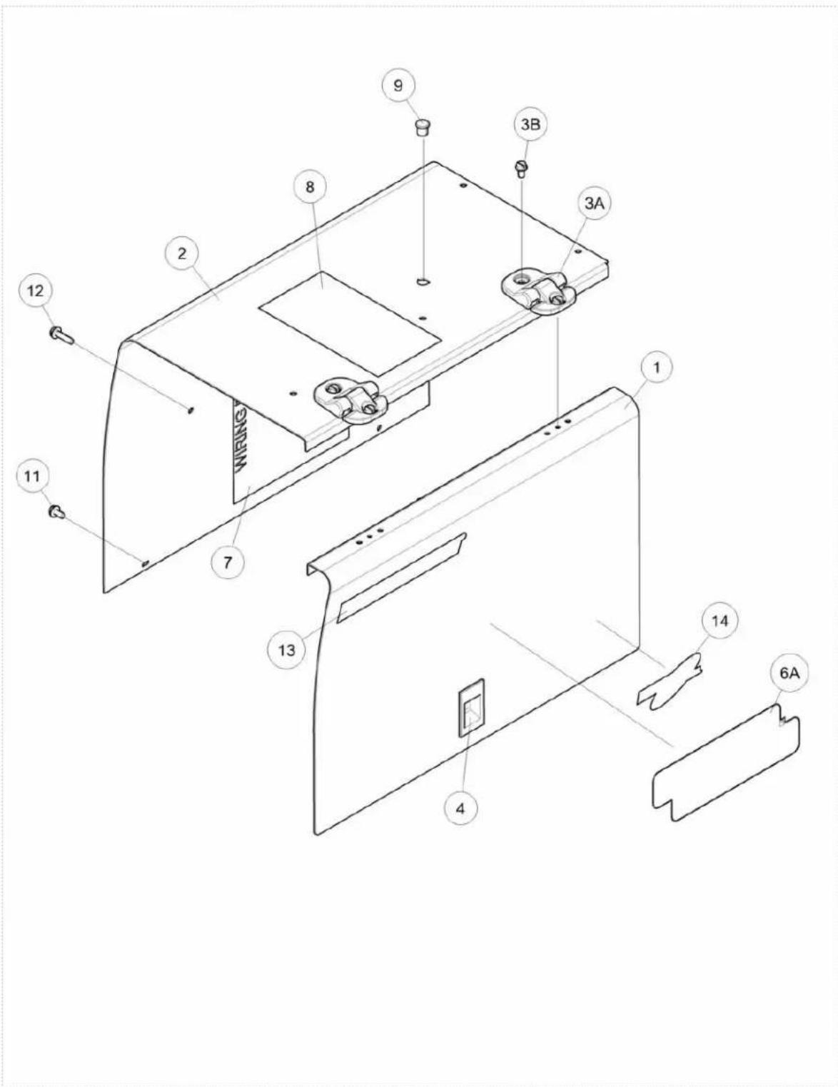 LINCOLN ELECTRIC POWER MIG 180 Dual - Wraparound & Door Assembly - 1