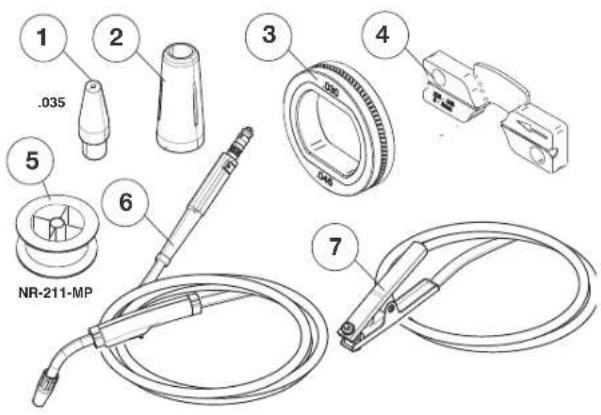 LINCOLN ELECTRIC POWER MIG 180 Dual - PREPARACIÓN Y REALIZACIÓN DE UNA SOLDADURA DE ALAMBRE TUBULAR ELEMENTOS NECESARIOS PARA UNA SOLDADURA DE ALAMBRE TUBULAR - 1