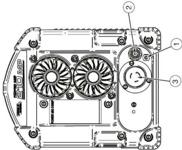 LINCOLN ELECTRIC POWER MIG 210 MP - CASE BACK - 2