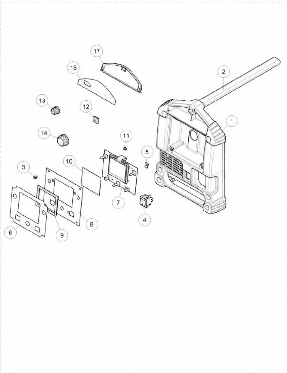 LINCOLN ELECTRIC POWER MIG 210 MP - Case Front Assembly - 1