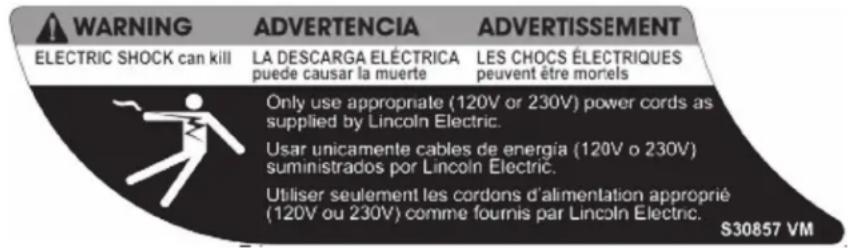 LINCOLN ELECTRIC POWER MIG 210 MP - PROTECCIÓN CONTRA SEÑALES DE ALTA FRECUENCIA - 1