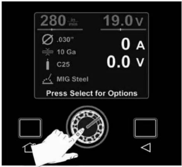 LINCOLN ELECTRIC POWER MIG 210 MP - POWER-UP SEQUENCE - 5