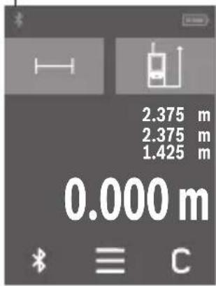 BOSCH AdvancedDistance 50C - Bluetooth®-liitännän aktivointi tietojen siirtämiseksi mobiililaitteeseen - 1