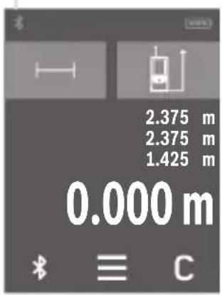 BOSCH AdvancedDistance 50C - Vklop vmesnika Bluetooth® za prenos podatkov na končno mobilno napravo - 1