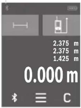 BOSCH AdvancedDistance 50C - Activarea interfeței Bluetooth® pentru transmiterea datelor la un dispozitiv mobil - 1
