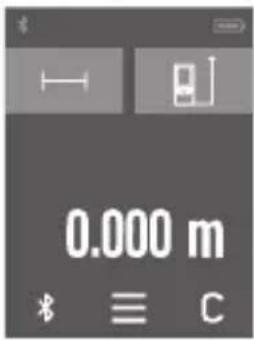 BOSCH AdvancedDistance 50C - Utilización de la pantalla táctil - 1