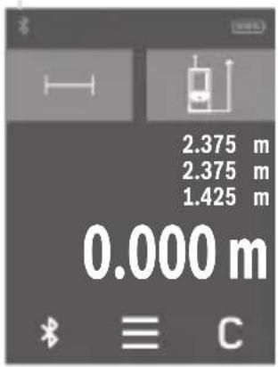 BOSCH AdvancedDistance 50C - Активация интерфейса Bluetooth® для передачи данных на мобильное оконечное устройство - 1