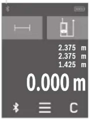 BOSCH AdvancedDistance 50C - Bluetooth® saskarnes aktivizēšana, lai pārsūtītu datus uz mobilo ierīci - 1