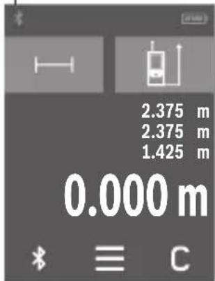 BOSCH AdvancedDistance 50C - Włączanie funkcji Bluetooth® do transmisji danych na urządzenie mobilne - 1