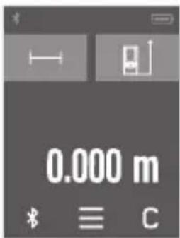 BOSCH AdvancedDistance 50C - Χρήση της οθόνης αφής - 1