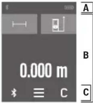 BOSCH AdvancedDistance 50C - Uporaba zaslona na dotik - 1