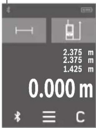 BOSCH AdvancedDistance 50C - Bluetooth®-liidese aktiveerimine andmete ülekandmiseks mobiilsesse löppseadmesse - 1