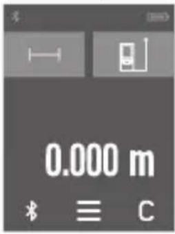 BOSCH AdvancedDistance 50C - Användning av pekskärmen - 1