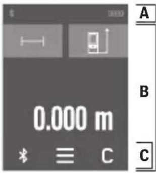 BOSCH AdvancedDistance 50C - Az érintős képernyő használata - 1