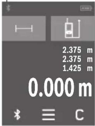BOSCH AdvancedDistance 50C - A Bluetooth®-interfész aktiválása egy hordozható végberendezéshez való adatátvitelhez - 1