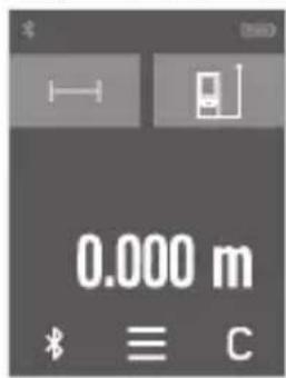 BOSCH AdvancedDistance 50C - Пользование сенсорным дисплеем - 1