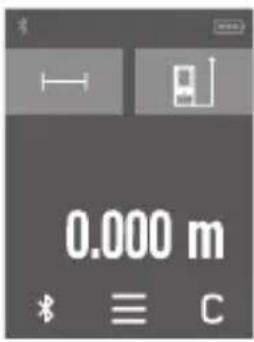 BOSCH AdvancedDistance 50C - Використання сенсорного дисплея - 1
