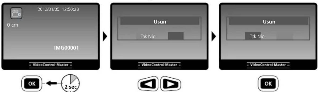 Laserliner PipeControlMobile-Camera - Usuwanie zdjęć/ nagrań wideo - 1