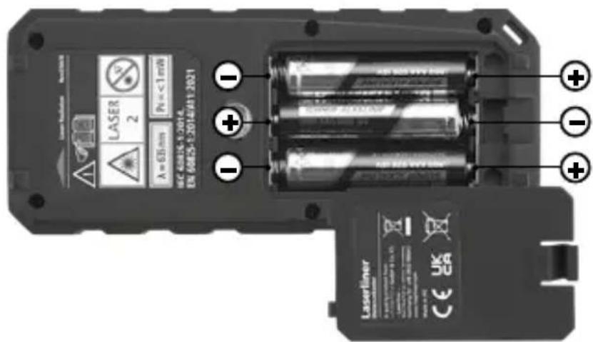 Laserliner DistanceMaster 50 - Satt i batterierna - 1