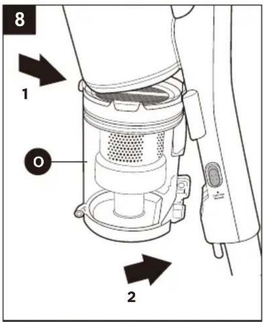 EUREKA RapidClean NEC101CBL - REMOVING AND CLEANING THE DUST CUP AND FILTERS - 7