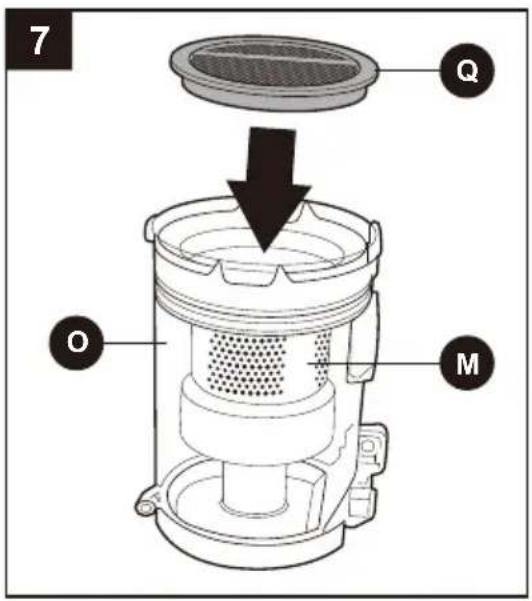 EUREKA RapidClean NEC101CBL - REMOVING AND CLEANING THE DUST CUP AND FILTERS - 6