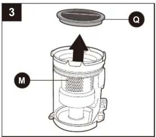 EUREKA RapidClean NEC101CBL - REMOVING AND CLEANING THE DUST CUP AND FILTERS - 2