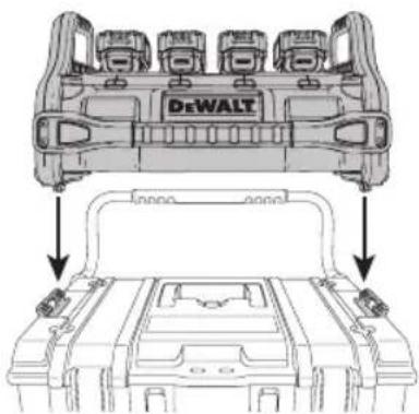 DEWALT DCB1800 - Attaching the Portable Power Station/Charger to the DEWALT ToughSystem® (Fig. D) - 1
